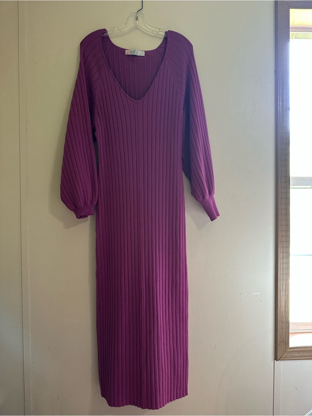 Free People Rib Knit Puff Sleeve
Maxi Dress Sz M